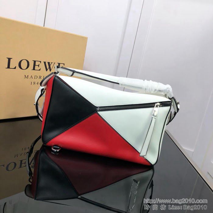 LOEWE羅意威 拼色熱銷款 puzzle bag 可折疊 牛皮手提肩背包 大小號 L0153  jdl1243